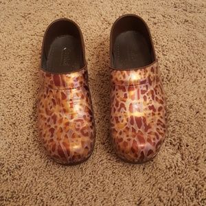 Cheeta print Sanita clogs